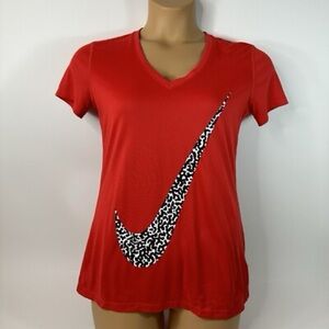 Nike Mezzo Big Swoosh Dri-Fit V Neck Shirt, Women’s Size XL